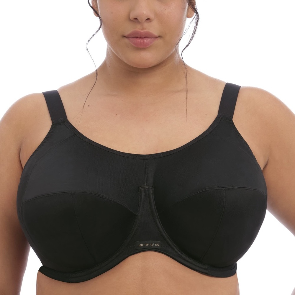 Elomi Black Full Coverage Sports Bra NWOT